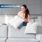 Bedding Throw Pillows (Set of 4, White), 18 x 18 Inches Pillows for Sofa, Bed and Couch Decorative Stuffer Pillow